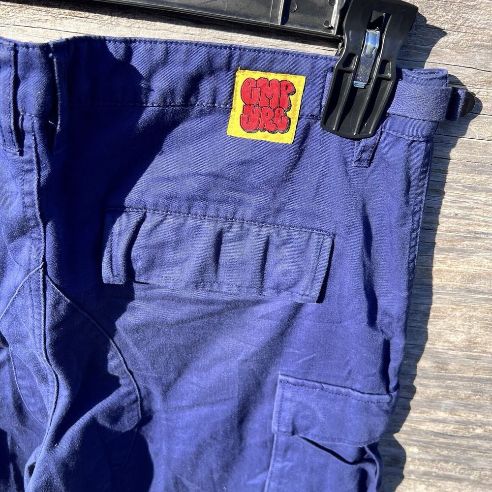 Men's Blue Cargo Pants - Picture 6 of 10